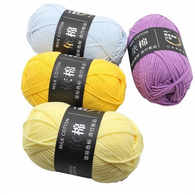 Akril sutli paxta 4 qavatli Crochet balli sutli paxta ipi